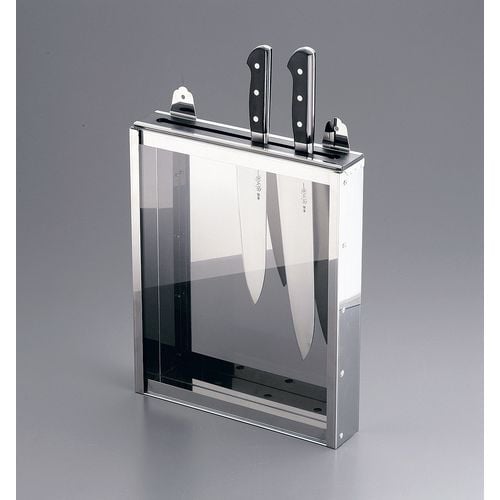 ST釘打式ゴム板付前面アクリル 庖丁差 大1段