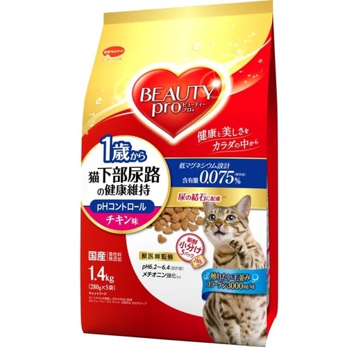 ビューティプロ猫下部尿路1歳からチキン味1.4kg