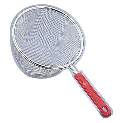 18−8プラ柄 深型 揚ざる (12メッシュ)