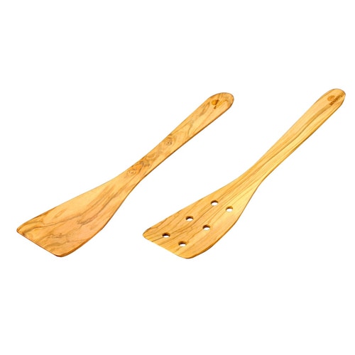 オリーブウッド スパチュラ 穴明 66574