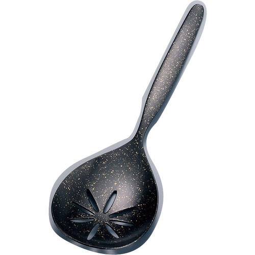 SA18−8和ラージサーバースプーン黒金 穴明