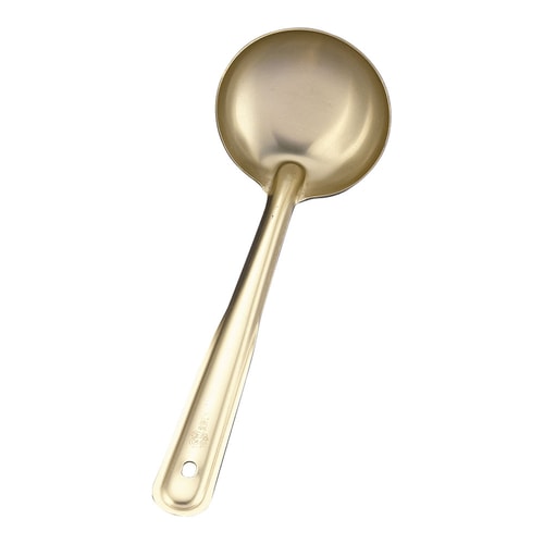 アルマイトお玉 穴無(カギ無)ゴールド 10.5