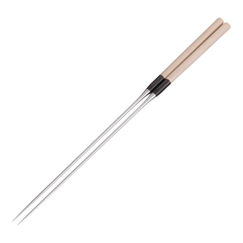 極上白木柄 盛箸(水牛桂柄付) 240mm