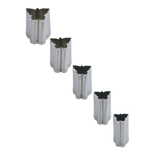 SA18−8手造り業務用抜型(5ヶ組) 蝶