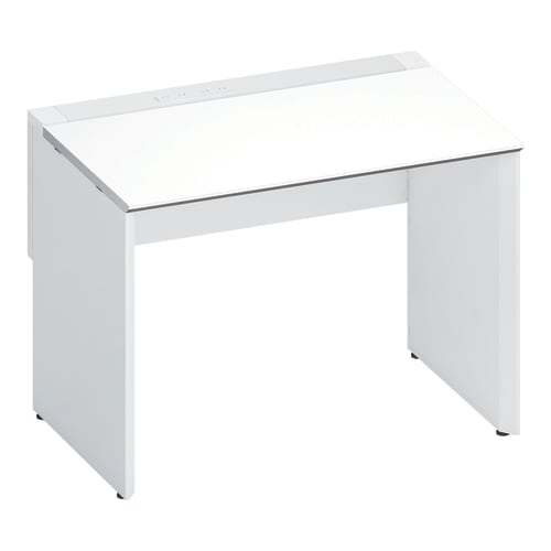 ワークヴィスタ+片面固定式W100D70白脚W