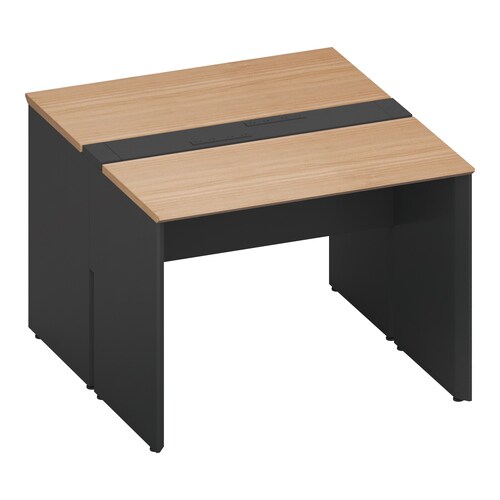 ワークヴィスタ+両面固定式W100D60黒脚M