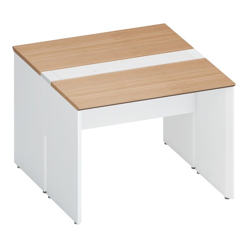 ワークヴィスタ+両面固定式W100D60白脚M