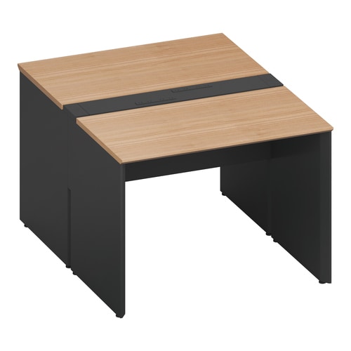 ワークヴィスタ+両面固定式W100D70黒脚M