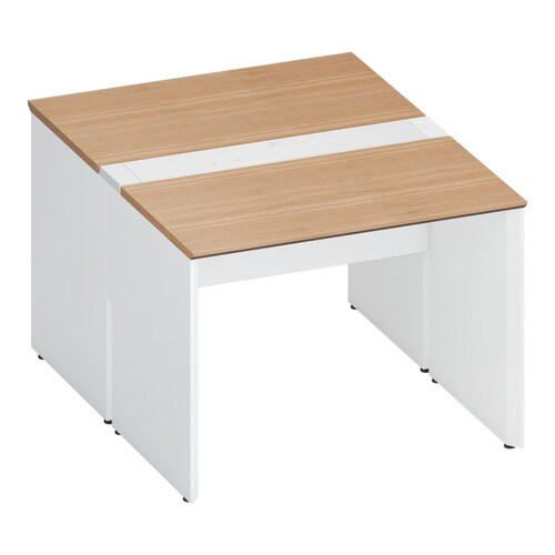 ワークヴィスタ+両面固定式W100D70白脚M