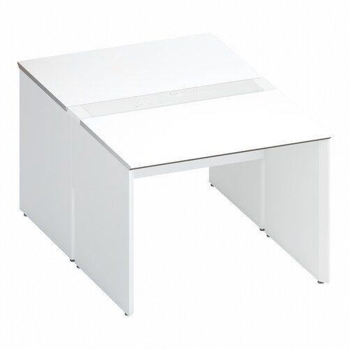 ワークヴィスタ+両面固定式W100D80白脚W