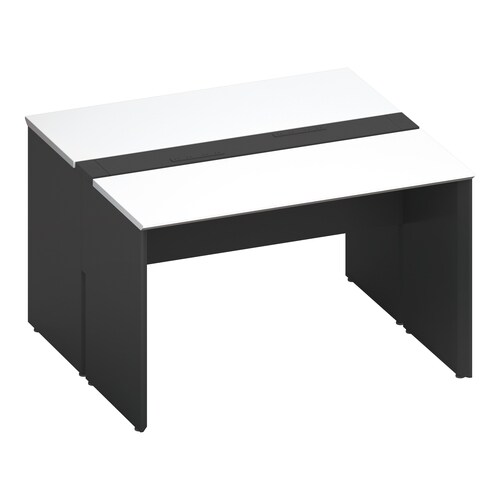 ワークヴィスタ+両面固定式W120D60黒脚W