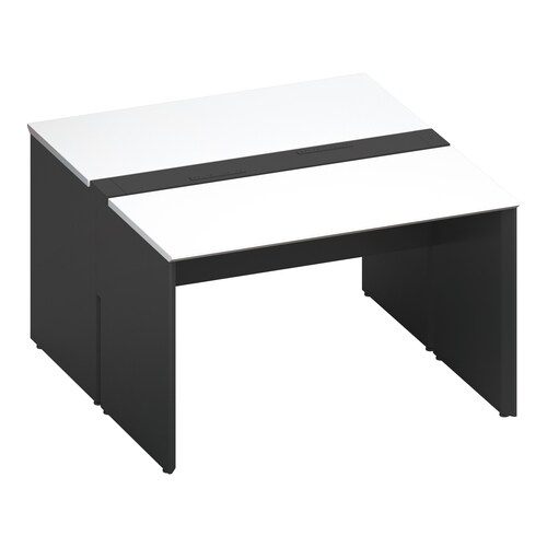 ワークヴィスタ+両面固定式W120D70黒脚W