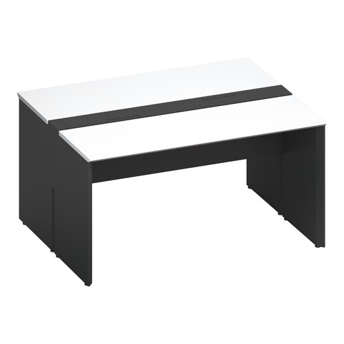 ワークヴィスタ+両面固定式W140D60黒脚W