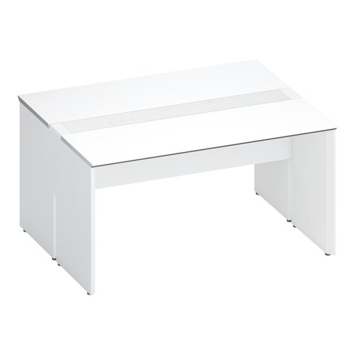 ワークヴィスタ+両面固定式W140D60白脚W