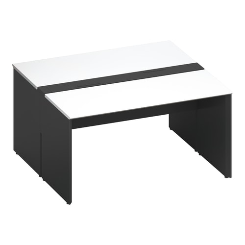 ワークヴィスタ+両面固定式W140D70黒脚W