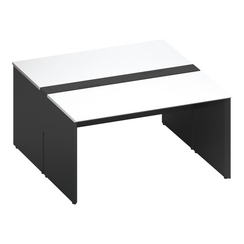 ワークヴィスタ+両面固定式W140D80黒脚W