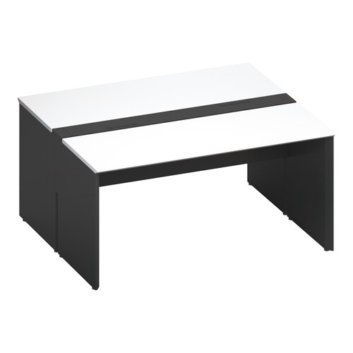 ワークヴィスタ+両面固定式W150D70黒脚W