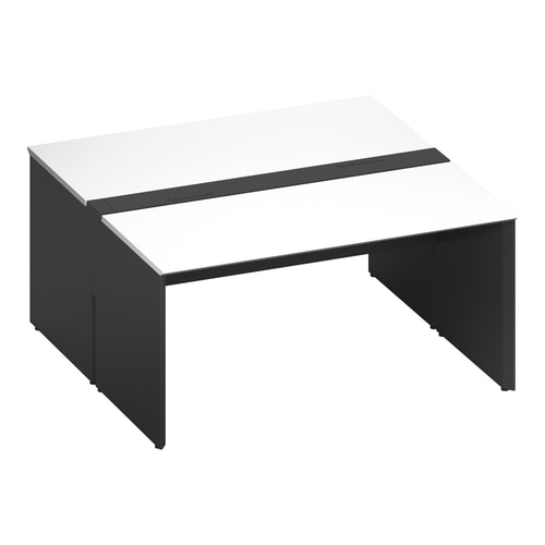 ワークヴィスタ+両面固定式W150D80黒脚W