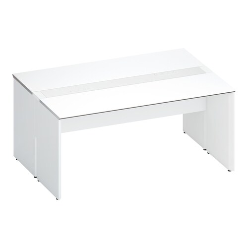 ワークヴィスタ+両面固定式W160D60白脚W