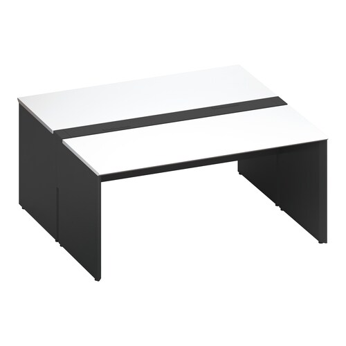 ワークヴィスタ+両面固定式W160D80黒脚W