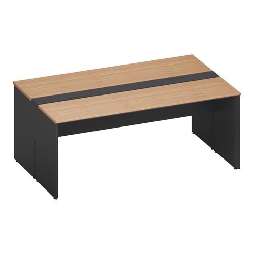 ワークヴィスタ+両面固定式W180D60黒脚M