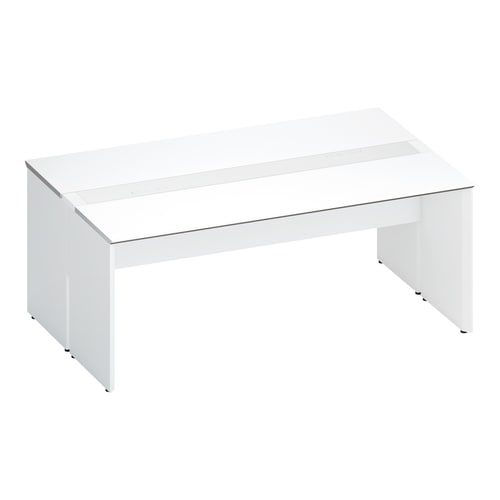 ワークヴィスタ+両面固定式W180D60白脚W