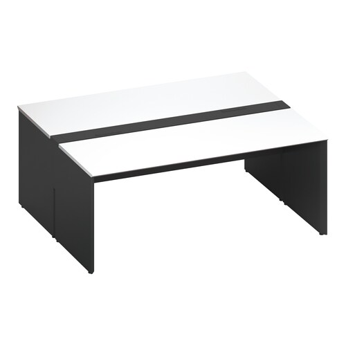 ワークヴィスタ+両面固定式W180D80黒脚W