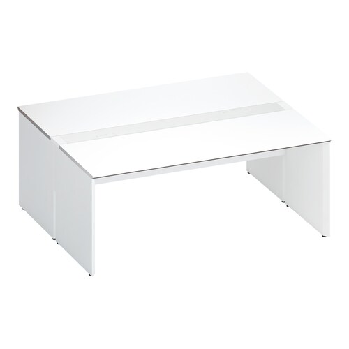 ワークヴィスタ+両面固定式W180D80白脚W