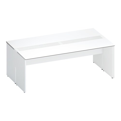 ワークヴィスタ+両面固定式W200D60白脚W