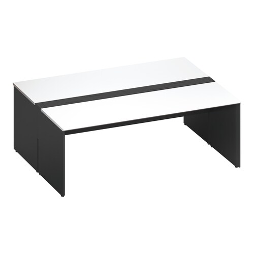 ワークヴィスタ+両面固定式W200D80黒脚W