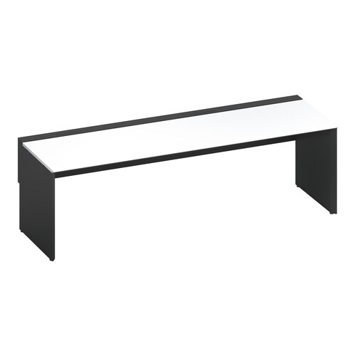 ワークヴィスタ+片面固定式W240D80黒脚W