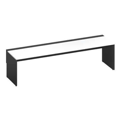 ワークヴィスタ+片面固定式W280D80黒脚W