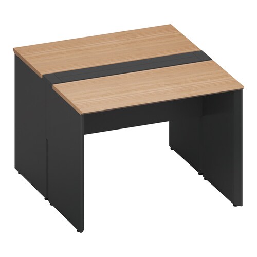 ワークヴィスタ+両面開閉式W100D60黒脚M