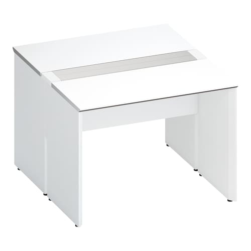 ワークヴィスタ+両面開閉式W100D60白脚W