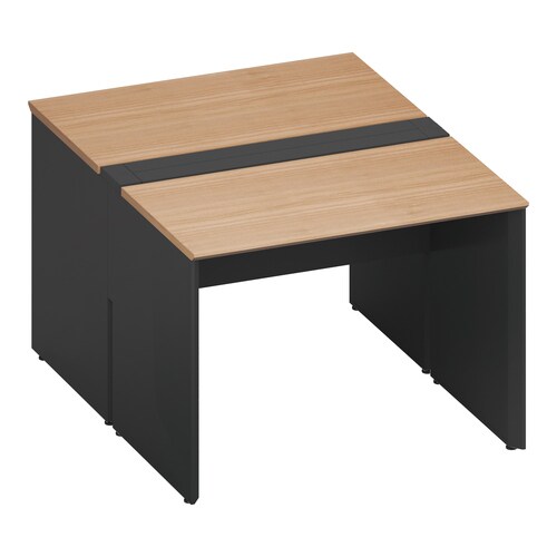 ワークヴィスタ+両面開閉式W100D70黒脚M