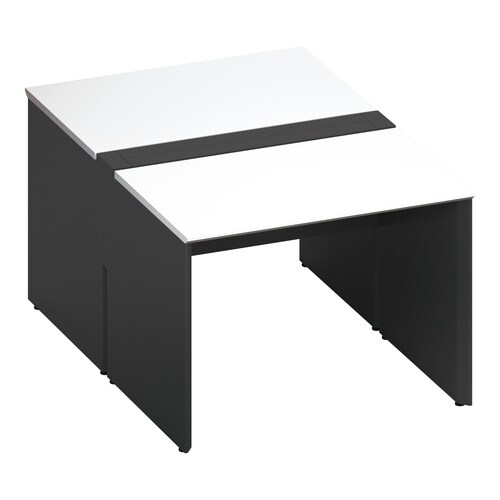 ワークヴィスタ+両面開閉式W100D80黒脚W