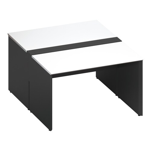 ワークヴィスタ+両面開閉式W120D80黒脚W