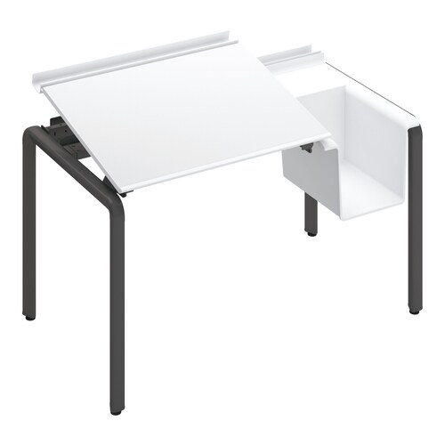 アプティスバスケット片面基本W120D70黒脚W