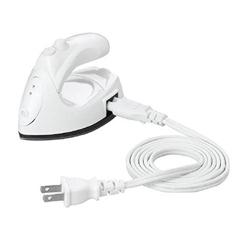 ヤザワ ミニアイロン コード付き 携帯用 ホワイト