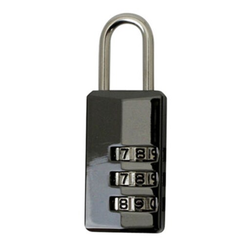 ダイヤル錠 3桁 6cm ブラックニッケル ×3