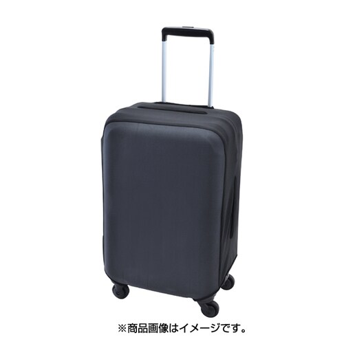 ジッパー スーツケースカバー S ブラック