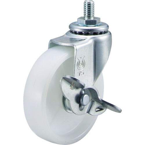 ねじ込み式キャスターナイロン車輪自在ストッパー付