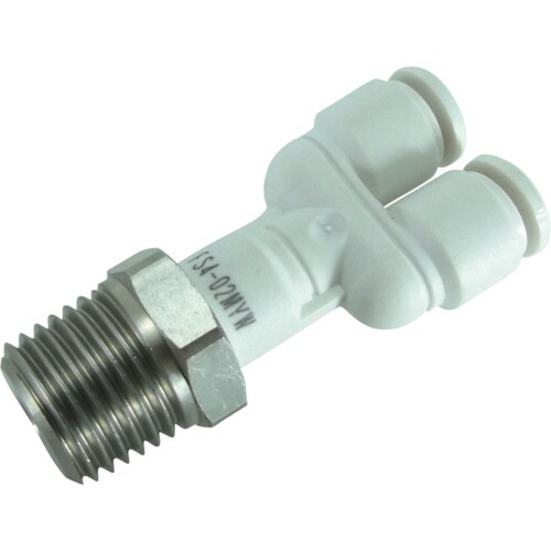 ファイブSUSメイルブランチワイ白4mm・R1/4