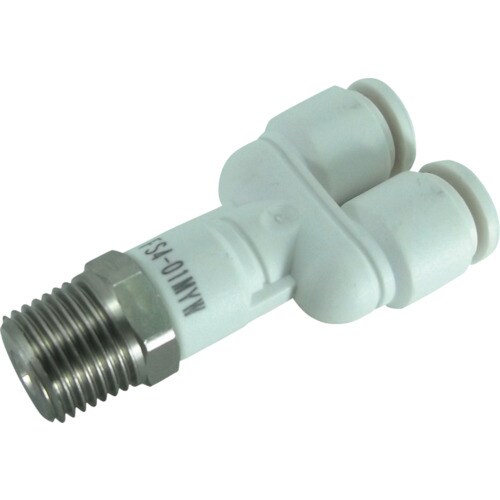 ファイブSUSメイルブランチワイ白4mm・R1/8