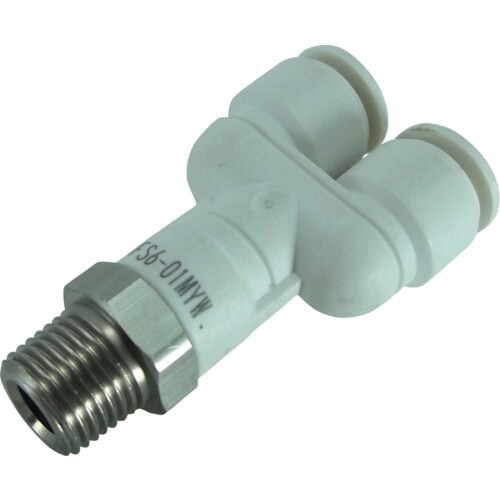 ファイブSUSメイルブランチワイ白6mm・R1/8