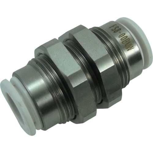 ファイブSUSバルクヘッドユニオン白8mm