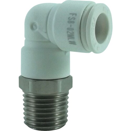 ファイブSUSメイルエルボ白8mm・R1/4