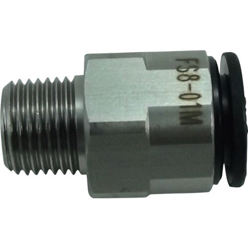 ファイブSUSメイルコネクタ8mm・R1/8
