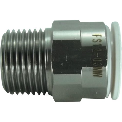 ファイブSUSメイルコネクタ白12mm・R3/8