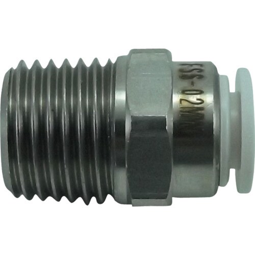 ファイブSUSメイルコネクタ白6mm・R1/4